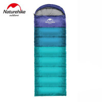 Спальный мешок с капюшоном Nature Hike U280 (190+30)x75см, вес 1,2кг, 5-10℃ синий