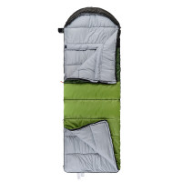 Спальный мешок с капюшоном Nature Hike U150 (190+30)x75см, вес 1,1кг, 5-10℃ зеленый