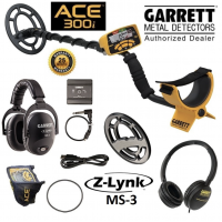 Garrett Ace 300i Metal Detector GARRETT 1141450 With Z-lynk MS-3 GARRETT + Лопата в подарок!!!