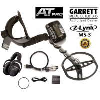 Garrett AT PRO Metal Detector With Z-lynk MS-3 Wireless Audio System + Лопата в подарок!!!